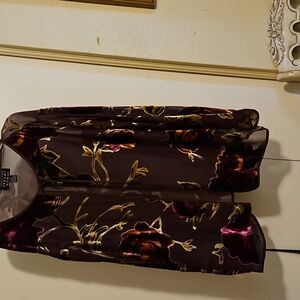 SPENSER JEREMY Floral Silk Velvet Blouse -